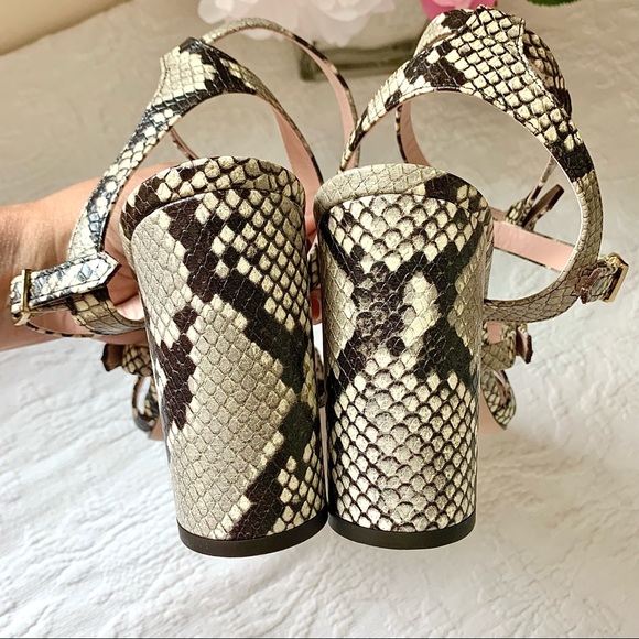 NEW J. Crew Stella Strappy Snake Sandals High Heel 10 - Picture 13 of 16